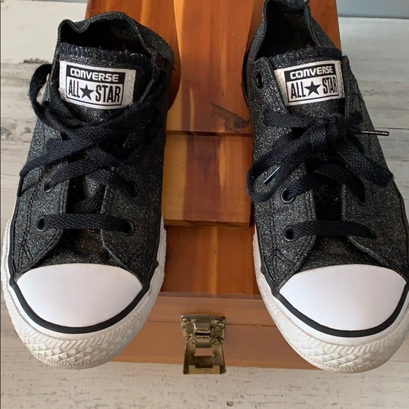 Converse Other - Converse youth sneakers size 3 black/sparkles